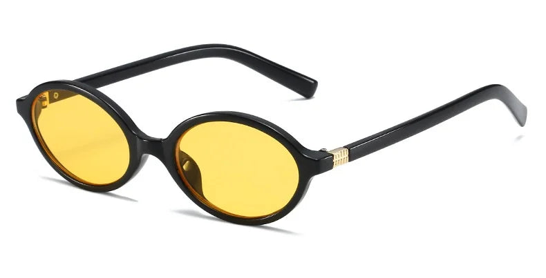 Fashion Oval Retro Sunglasses for Women – Simple Literary Design, Small Frame UV400 Luxury Travel Eyewear
