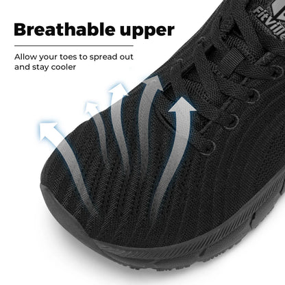 FitVille Men’s Wide Toe Box Running Shoes – Cushioned, Non-Slip, Lightweight & Breathable Extra Wide Width Sneakers