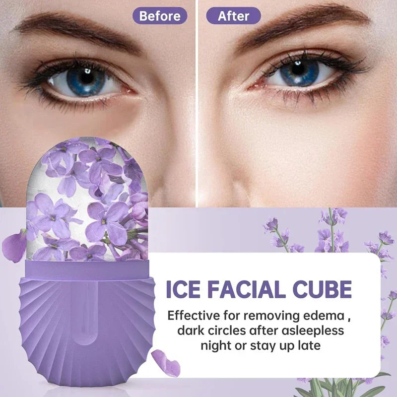 Ice Facial Roller Silicone Mold – Beauty Tool for Eye Puffiness, Pore Minimizing & Skin Massage