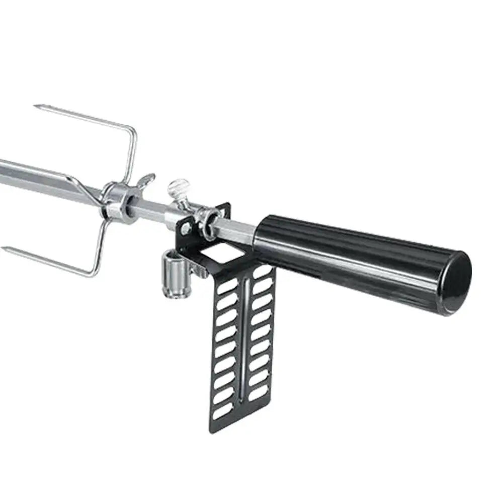 Electric BBQ Grill Spit Roaster – Outdoor Rotisserie Kit with 120cm Long Cable for Barbecue Grilling