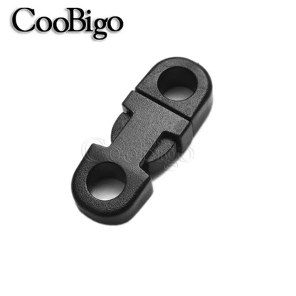 12pcs Mini Quick Release Buckle – 5mm Black Paracord Bracelet Clasp, Plastic Carabiner Fasteners for DIY Craft Accessories