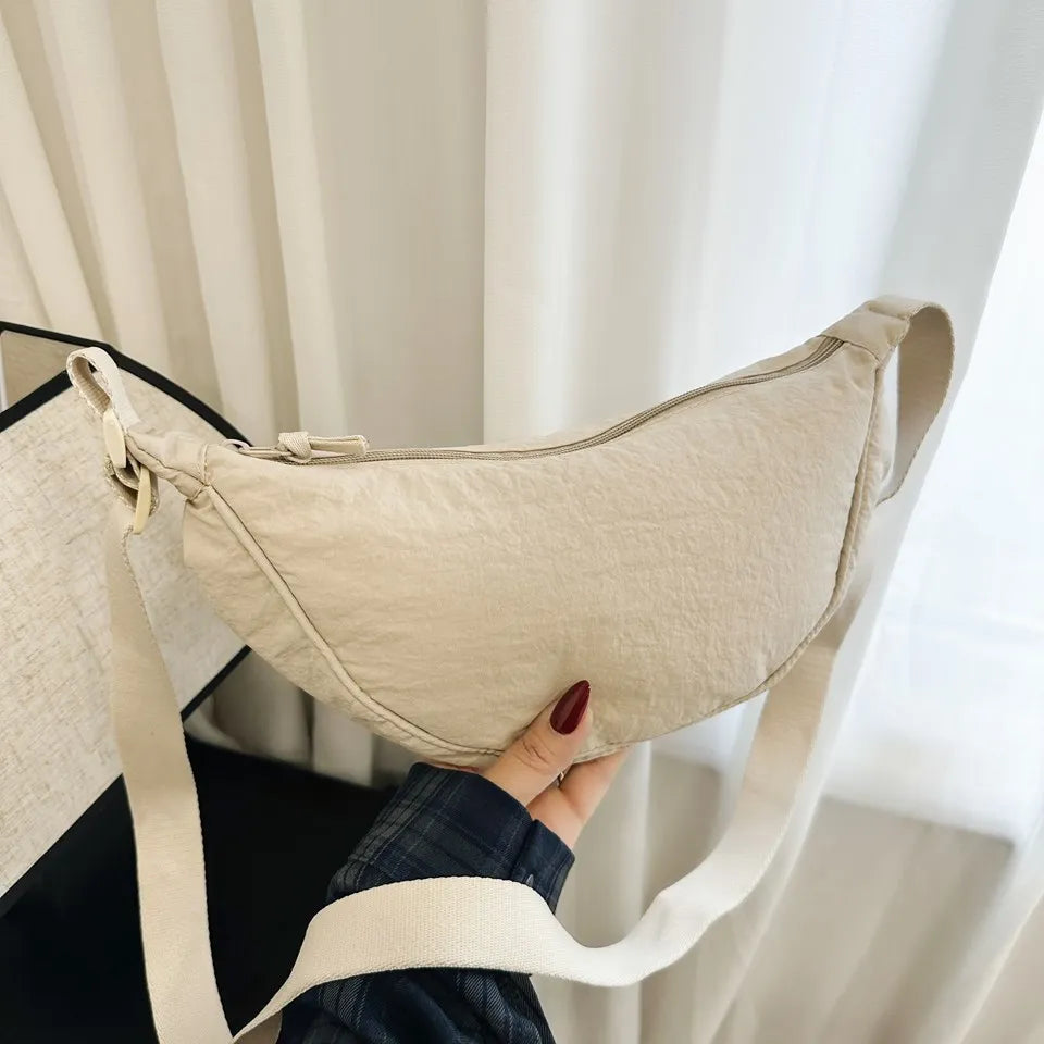 Casual Nylon Hobo Crossbody Bag for Women – Shoulder, Half Moon, Tote Travel Shopper & Purses