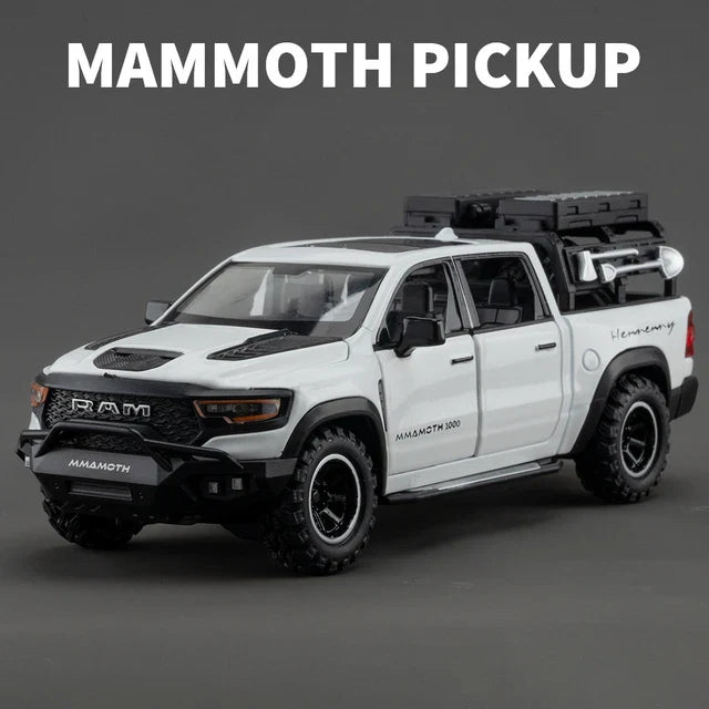 1:32 Dodge RAM 1000 TRX Mammoth Alloy Model Truck — Pull-Back with Sound & Light | Kids’ Collectible Birthday Gift