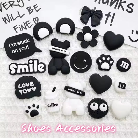 19PCS Little Bear PVC Shoe Charms – Animal Decorations for Clogs & Sandals, Party & Christmas Gifts