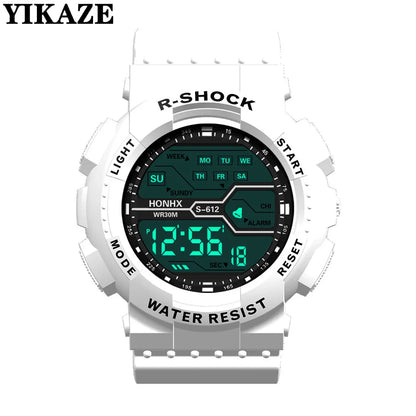 Outdoor Sports Watch for Men – Multifunction LED Digital Wristwatch with Large Screen, Waterproof & Luminous Military Design