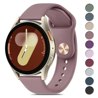20mm/22mm Silicone Watch Strap – Compatible with Samsung Galaxy Watch 7/6/4 Classic, 5 Pro, 3, Active 2, Gear S3 & Huawei GT 2e/3/4 Bands