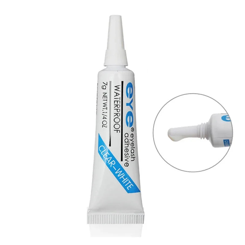 Waterproof Eyelash Glue — Strong Adhesive for False Lashes, 7g Dark or Clear Makeup Accessory