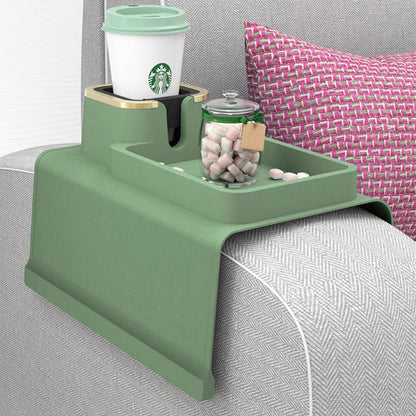 Anti-Slip Cup Holder Sofa Armrest Tray – Silicone Organizer for Recliner, Couch, and Remote Control