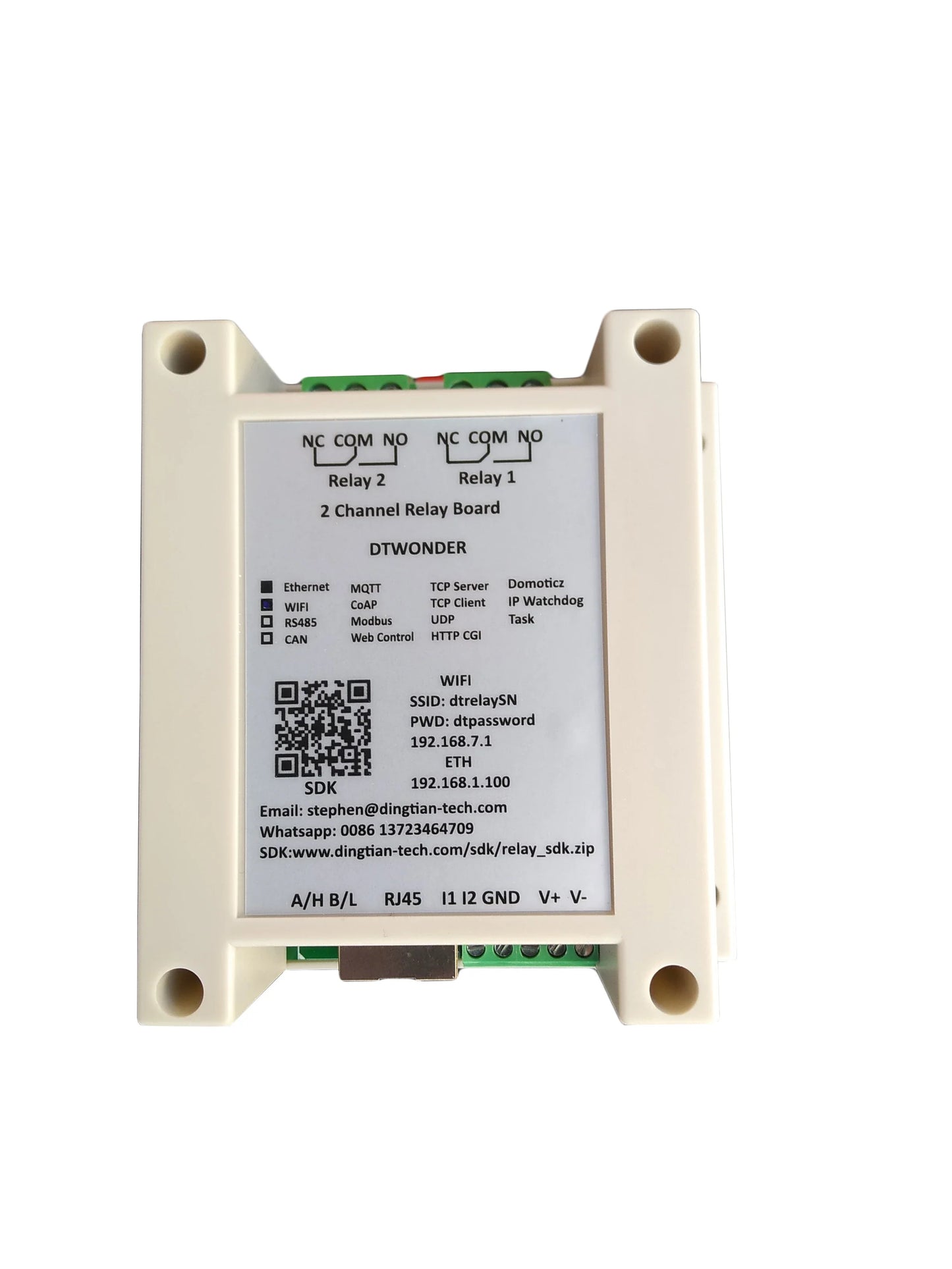 WiFi Ethernet Relay Switch Module – Modbus MQTT TCP UDP Web Control Smart Timer Automation Board with RS485 CAN CoAP Support