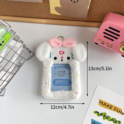 Cute Plush Photo Card Holder - Kpop Idol Bus Card Protector & Picture Album Case