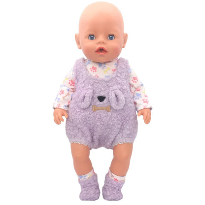 Baby Born Doll Clothes Set – Cute Jumpers, Rompers & Shoes for 13-18 Inch Newborn Dolls, Festival & Birthday Gift