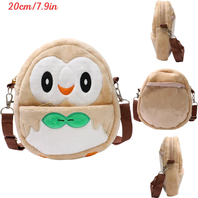 New Pokémon Plush Bag — Pikachu, Mimikyu, Gengar, Lucario, Rowlet, Eevee, Snorlax Soft Stuffed Toy Shoulder Backpack