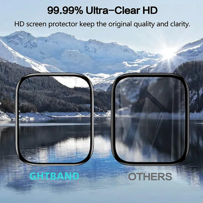 Protector Film for Apple Watch - Curved Screen Protectors for 38mm to 49mm, Compatible with Series 8, 7, SE, Ultra, 9, 10