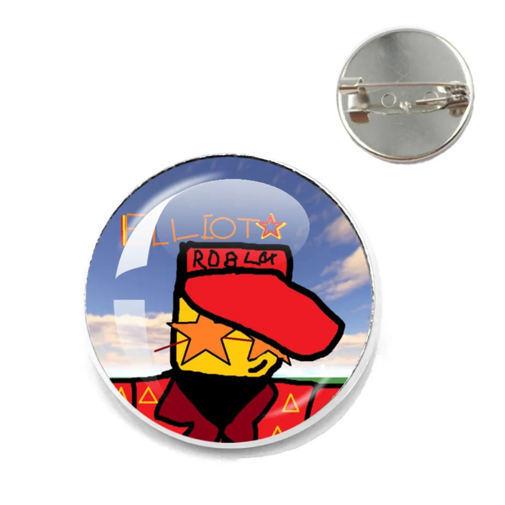 Pizza Character Elliot Game Forsaken Pin Brooch – Funny Meme Backpack Accessory for Friends & Fans Gifts