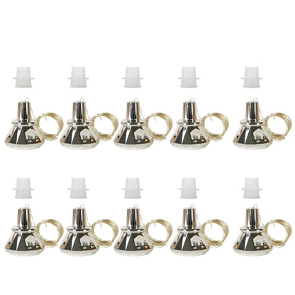 Updated Solar Wine Bottle Lights – 2M 20 LED Copper Wire Fairy String Lights for Xmas, Wedding & Party Decor, 4/8/10 Pack