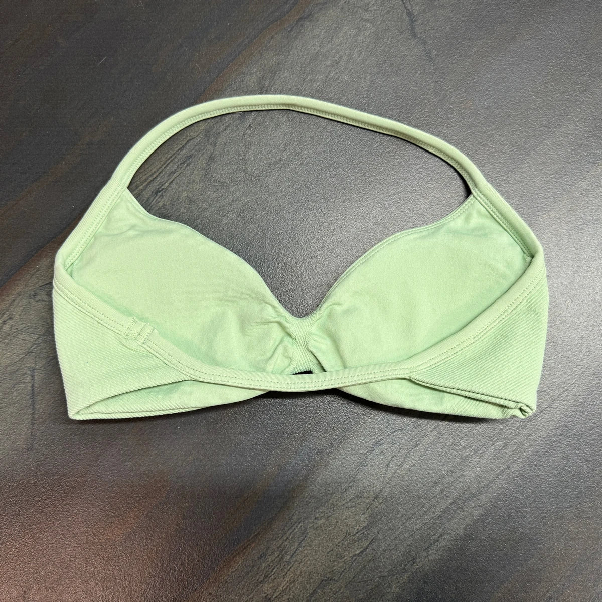 Impact Strappy Halter Sports Bra – Light Support Seamless Gym & Yoga Crop Top with Padding