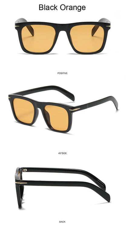 Vintage Square Sunglasses for Men – Classic Retro Gradient Designer Shades