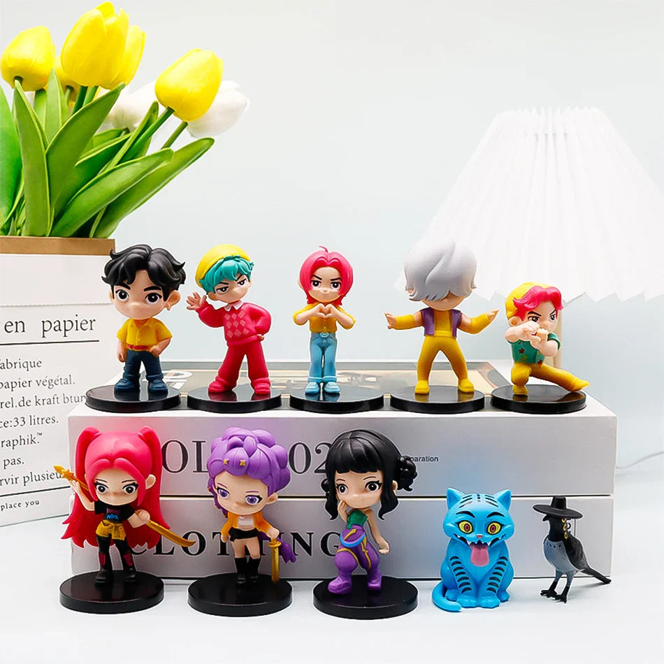 10pcs Witch Huntress Squad Anime Figures – Q Version Collectible Figurines for Fans, Christmas Gift