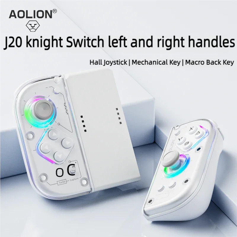 Aolion J20 Knight Wireless Gamepad — Motion-Sensing Custom Joystick for NS Joycon, Left & Right Switch Game Accessories