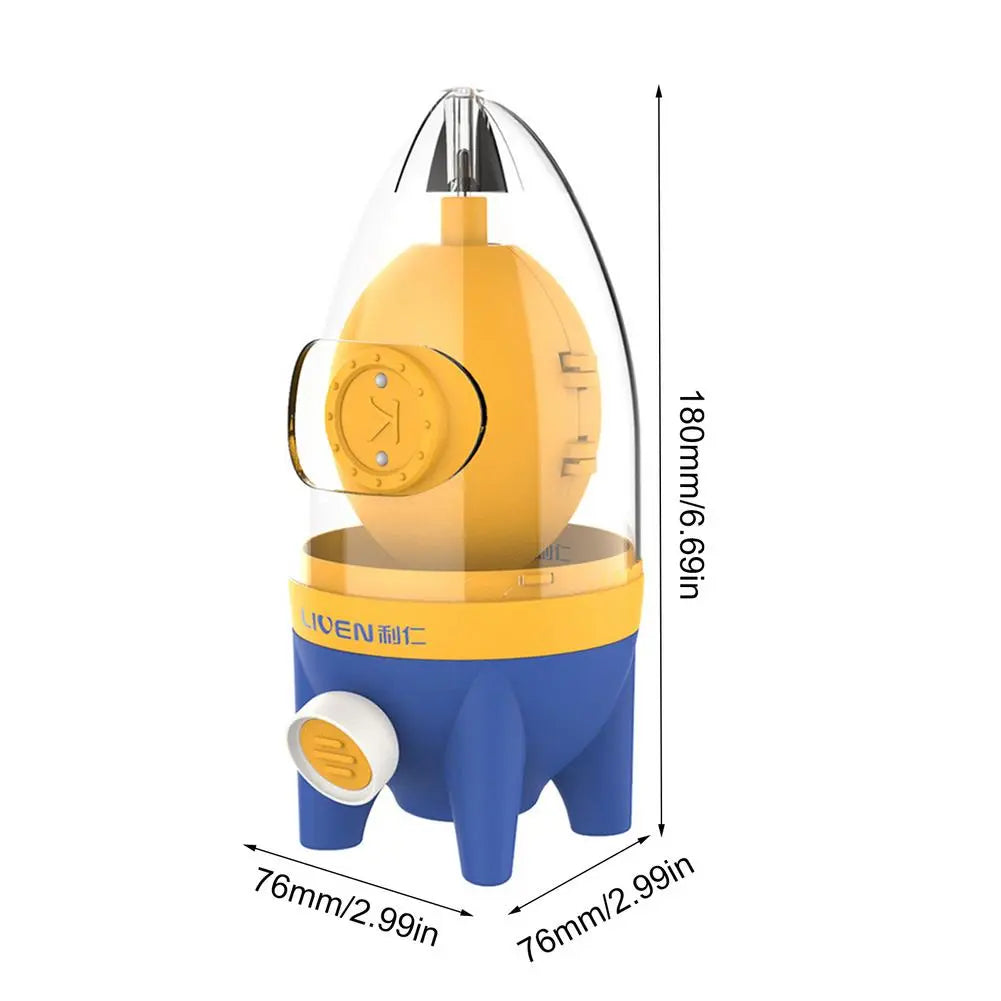 Rocket Manual Golden Egg Puller - Household Scrambler and Yolk Mixer, Albumen Blender for Unbroken Eggs, Kitchen Tool