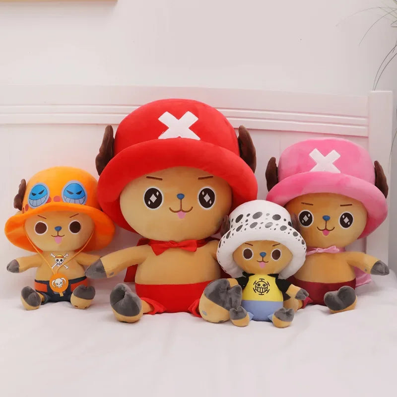 One-Piece Anime Plush — Monkey D. Luffy & Tony Chopper Stuffed Doll, 35–70cm, Sleeping Pillow Toy Gift