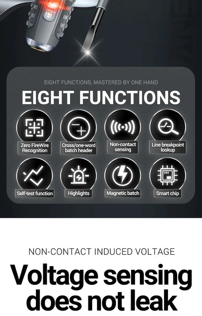 Multifunctional Electrician Test Screwdriver – AC Non-Contact Voltage Tester Pen 70-600V with Red/Green Indicator Lights