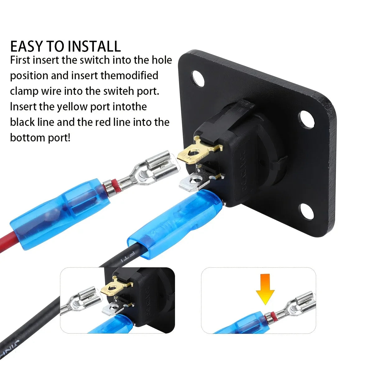 20A Blue Circular Joystick Switch Panel – 3-Pin Waterproof 12V for Cars, Trucks, Boats, RVs, Yachts