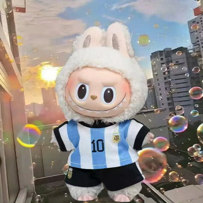 17cm Labubu Doll Clothes – First & Second Generation Basketball Outfit for Handmade Doll Gift