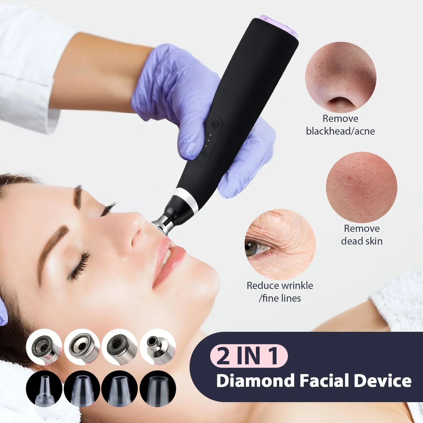 Professional Diamond Microdermabrasion Machine – At-Home Facial Peeling & Deep Cleaning Skin Care Tool
