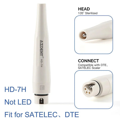AZDENT Ultrasonic Piezo Scaler Handpiece – Compatible with SATELEC, DTE, WOODPECKER, EMS, VRN, 135° Sterilized