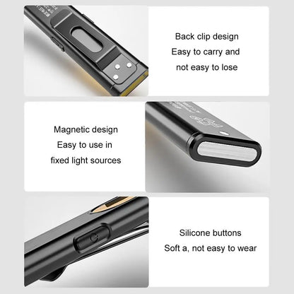 Rechargeable 550LM LED Keychain Flashlight — Mini Pocket Torch Lantern with Magnet for Emergency & Work
