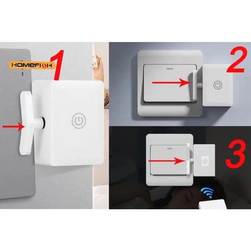 Wireless Smart Light Switch Button Pusher – USB Rechargeable Automatic On/Off Remote Control Device for Home & Office Use