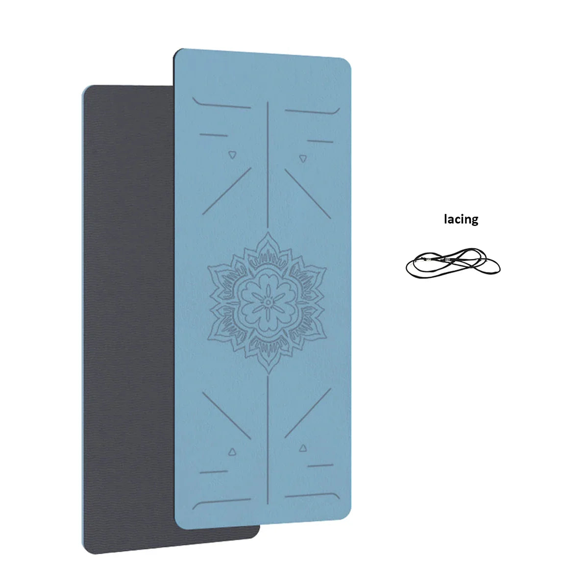 TPE Yoga Mat – Non-Slip Home Fitness & Exercise Sports Mat with Guide Lines