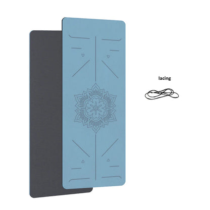 TPE Yoga Mat – Non-Slip Home Fitness & Exercise Sports Mat with Guide Lines
