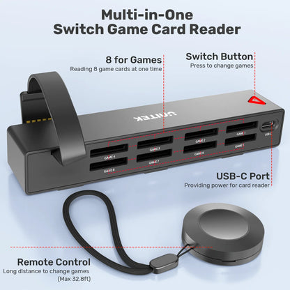 Nintendo Switch OLED Game Switcher — One-Key Fast Switching Multi-Game Card Reader with 5M Wireless Control Accessory
