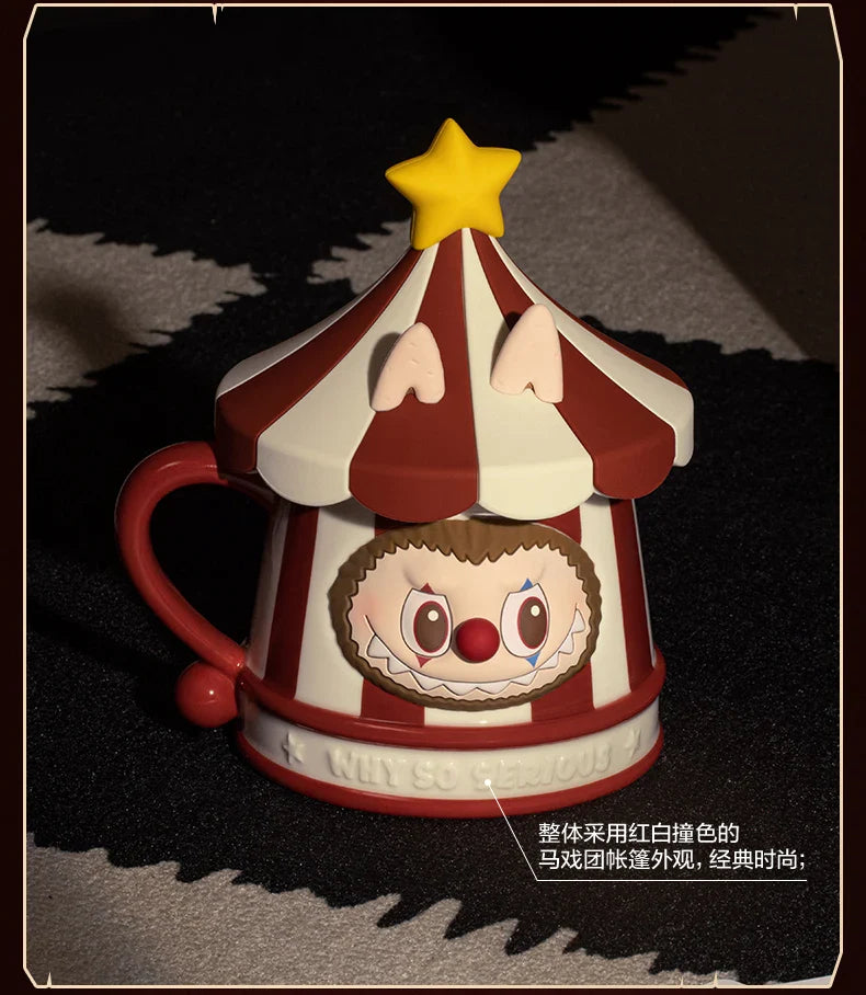 POP MART Labubu Ceramics Mug Blind Box – Why So Serious Series Cute Anime Collectible Toy & Halloween Gift