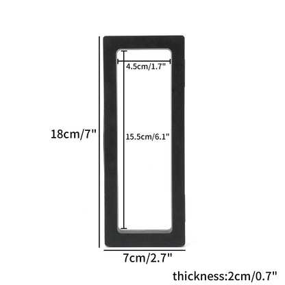 Black 3D Floating Display Case – Free-Standing Jewelry Storage for Rings, Earrings, Necklaces