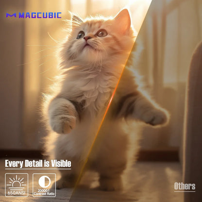 Magcubic Native 1080P 650ANSI 4K L018 Projector - 360° Auto Keystone Focus, Wifi6, BT5.2, Air Mouse, Portable Outdoor