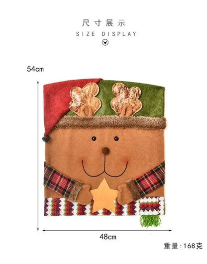 Christmas Chair Decoration Set - Cartoon Holiday Chair Covers and Festive Home Decor Supplies for Christmas Celebration