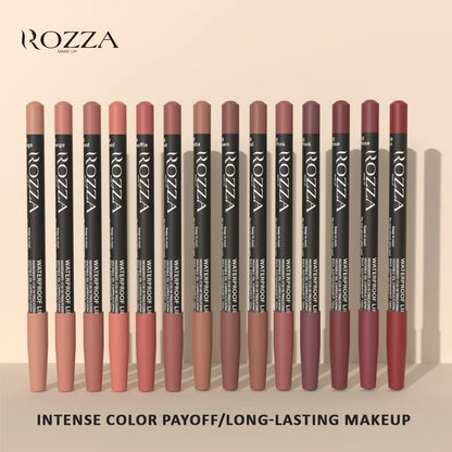Rozza Waterproof Lip Liner Pencil Set – Weightless, Precise Matte Liner with Soft, Blendable Texture