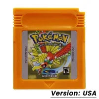 Pokemon GBC Game Cartridge — Red, Blue, Crystal, Gold, Green, Silver, Yellow 16-Bit for GB/SP