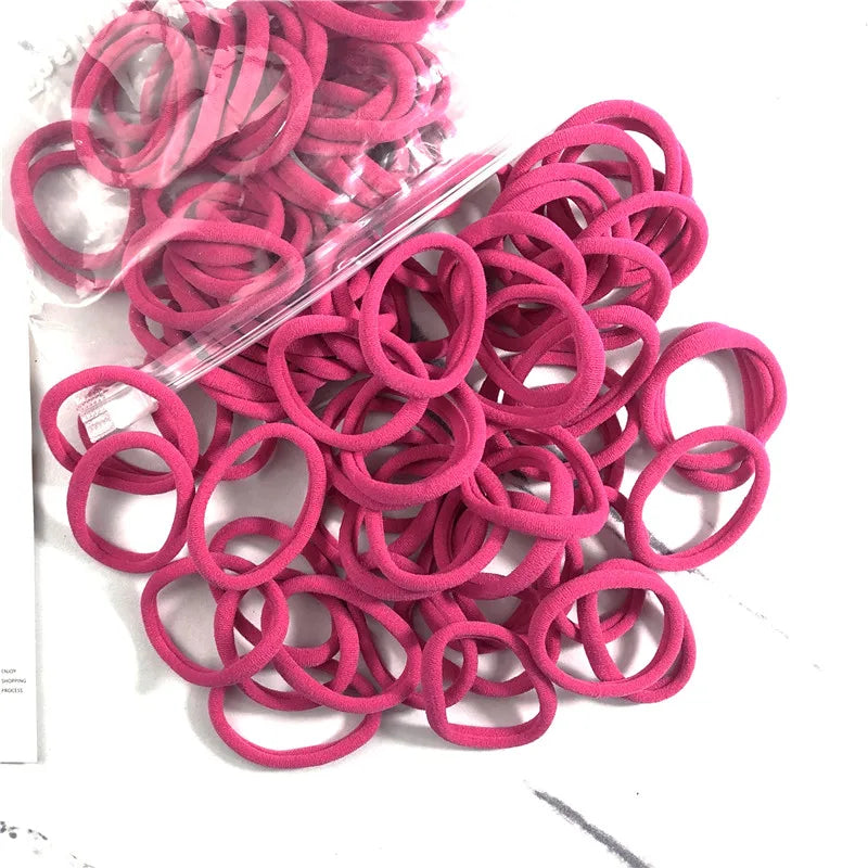 20/50PCS Hair Bands for Women & Girls - 4cm Elastic Rubber Ties, Simple Ponytail Holders & Hair Accessories