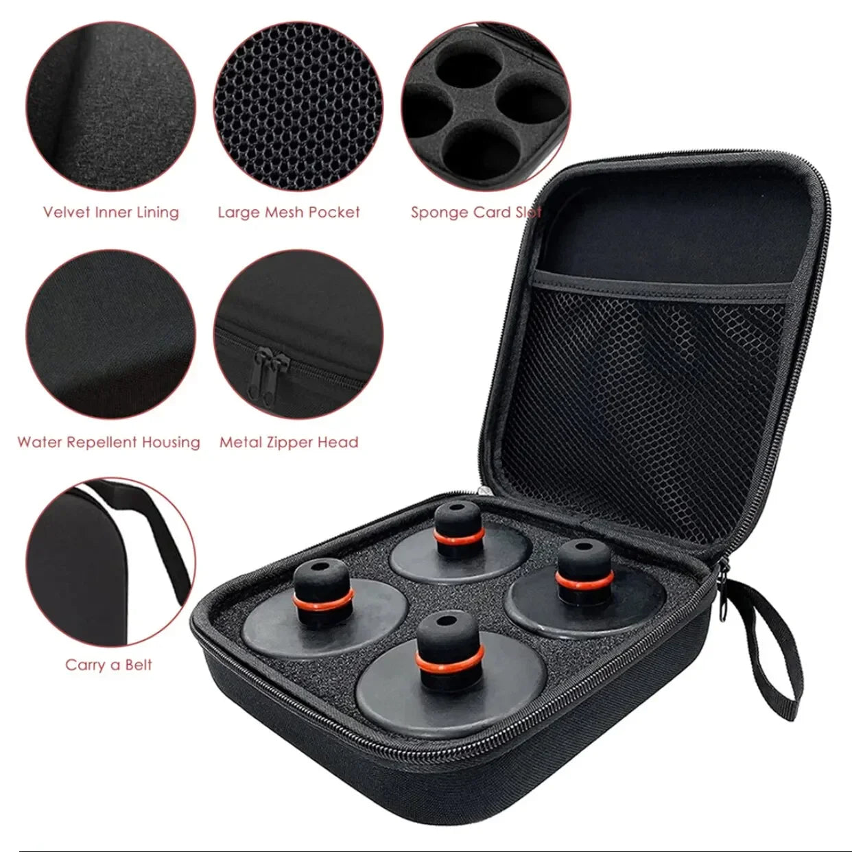 4Pcs Rubber Lifting Jack Pad Adapter Set with Storage Case - Suitable for Tesla Model 3, S, X - Essential Car Accessories