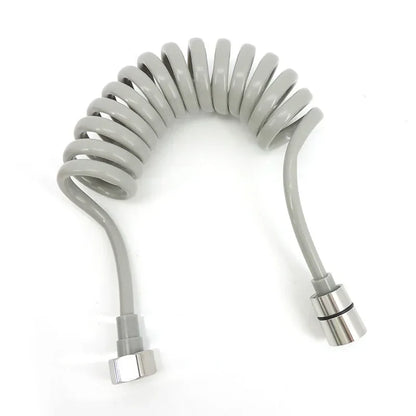 White Silver ABS Toilet Bidet Sprayer - Self-Cleaning Handheld Bathroom Shower Head with Faucet Nozzle, Hose & Holder Set