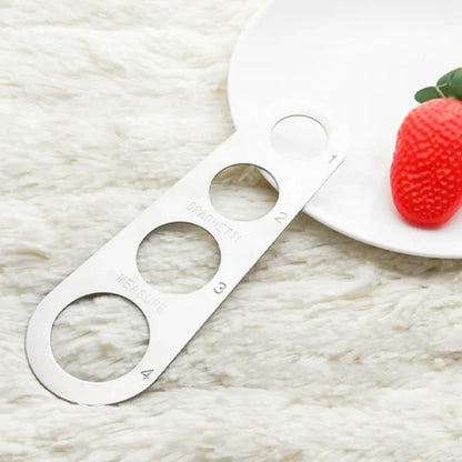 Stainless Steel Spaghetti Measurer - Your Pasta Portion Perfectly Measured with Kitchen Cake Ruler Tapeline - Free Measuring Kitchen Tool