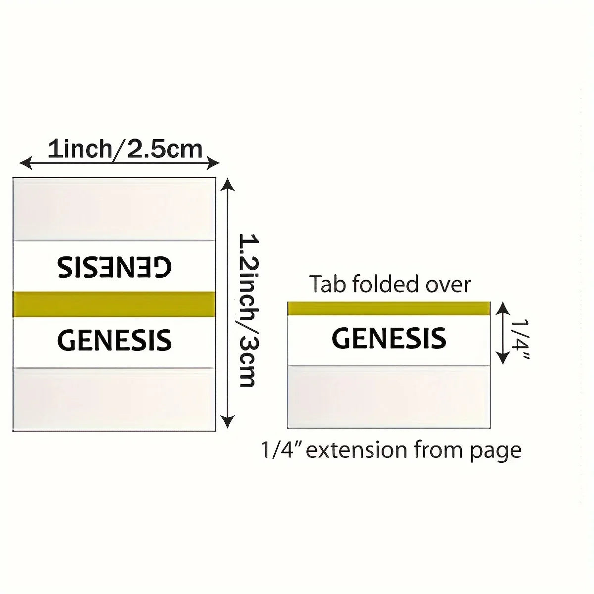 Golden Edged Bible Tabs – Sticky Labels for Old & New Testament, Book Markers and Bible Page Tabs