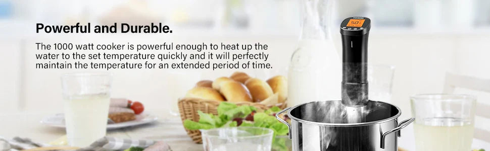 INKBIRD ISV-200W Wi-Fi Sous Vide Precision Cooker – Powerful Durable Stainless Steel Immersion Circulator