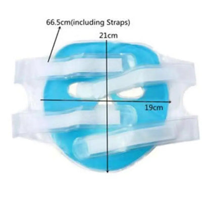 Cold Gel Face Mask — Blue Full-Face Ice Compress for Moisturizing, Relaxation & Facial Care