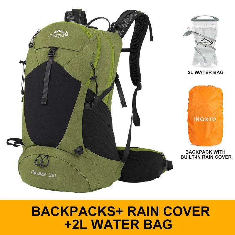 35L Mountaineering Backpack - Waterproof Outdoor Sports Bag for Men & Women, Camping & Hiking Rain Gear