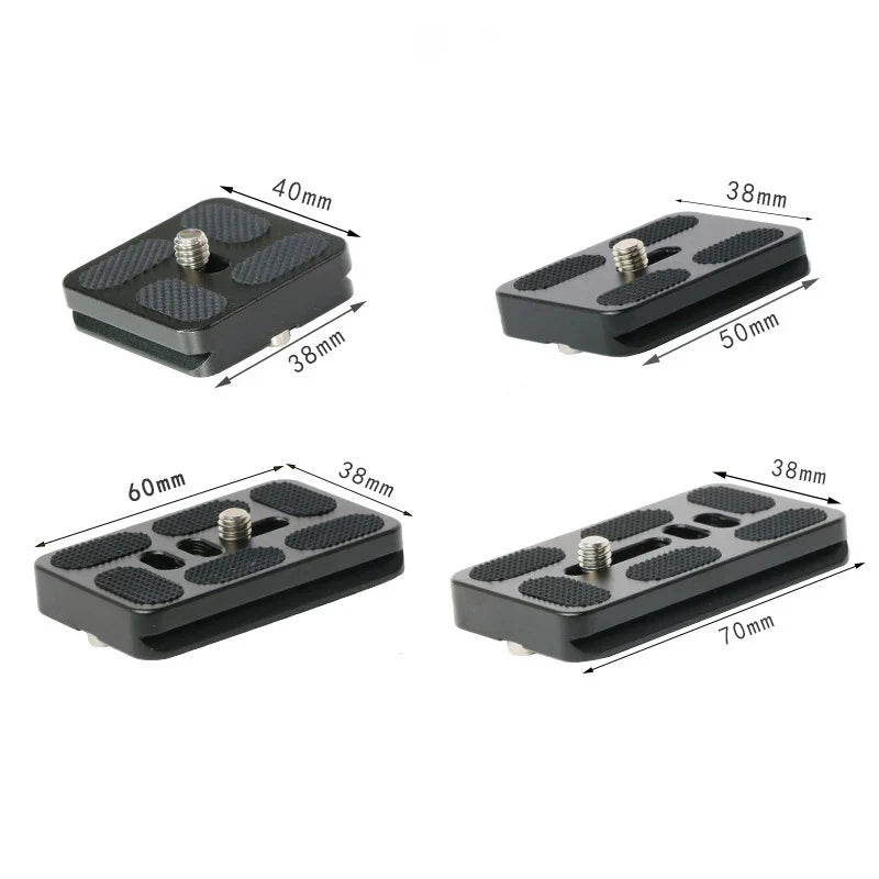 Metal Quick Release Plate – 1/4”-20 Camera Screw Mount Adapter for DSLR Tripod & Ball Head Standard Camera Mounting Plate